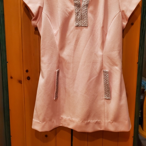 Bubblegum pink vintage 70s shift dress - Picture 4 of 12